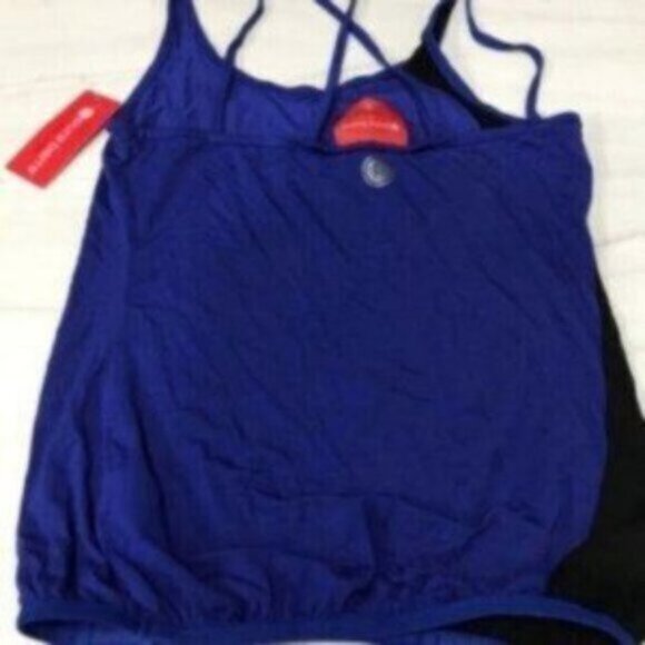 Pure Barre Women's Black & Blue Strappy Set Tank Top Size XS Bundle of 2 - Picture 4 of 8